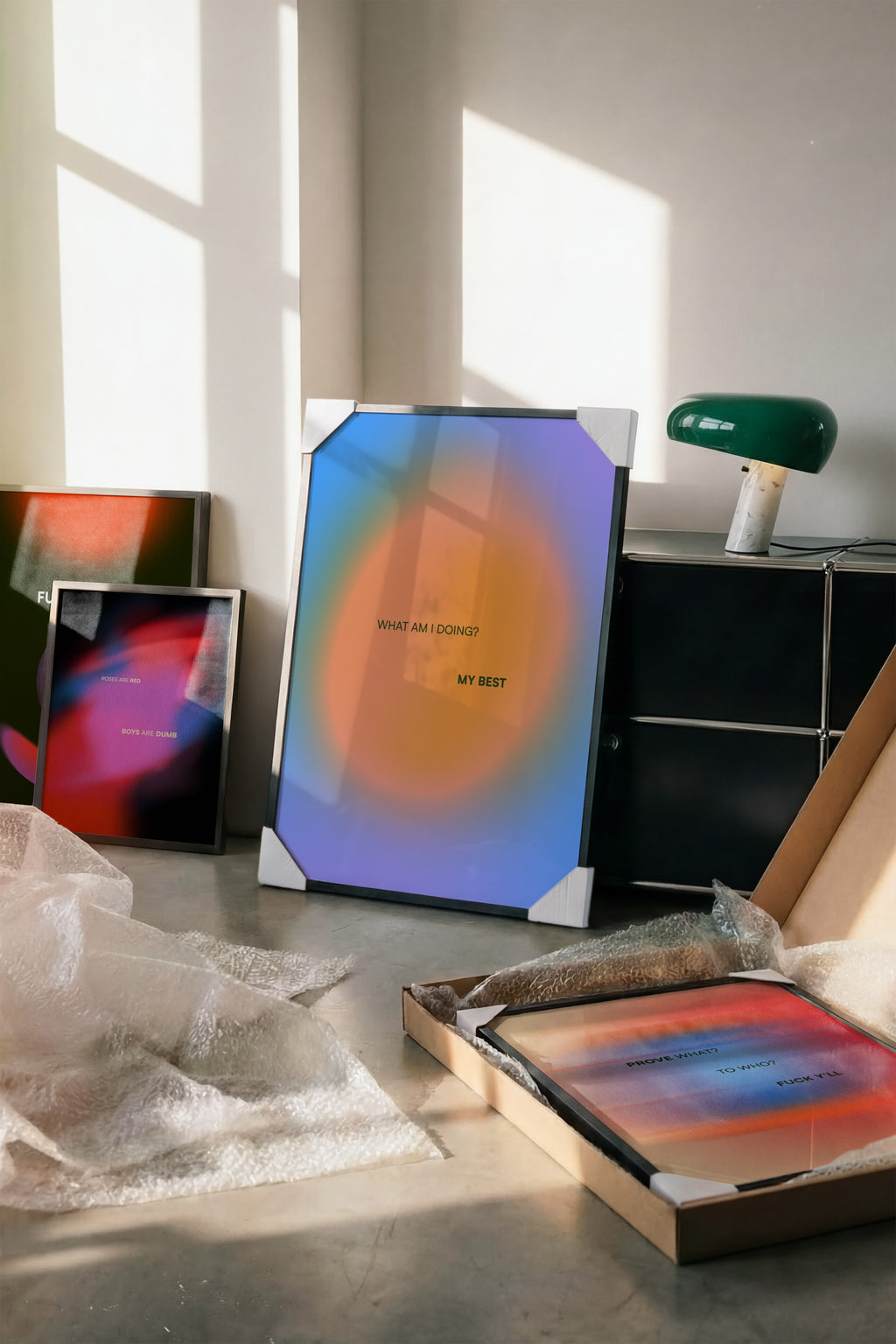 Abstract Gradient Art Print | Modern Aura Poster