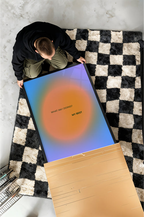 Abstract Gradient Art Print | Modern Aura Poster